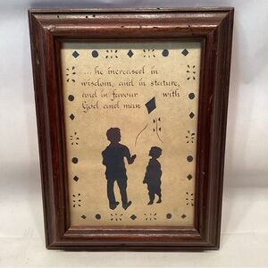 Framed Silhouette Designs with Scissors 1985 “He Increased In Wisdom And Stature